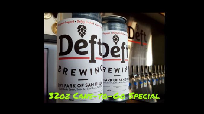 32oz Cans-To-Go Available For Purchase